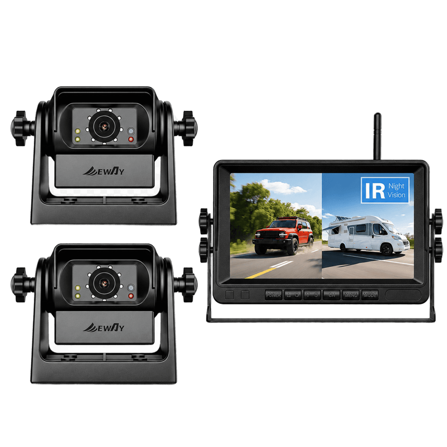 Powered Wireless Cameras Observation System with 7" 1080P Monitor