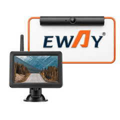 Wireless Rechargeable License Plate Backup Camera with 5" LCD Monitor