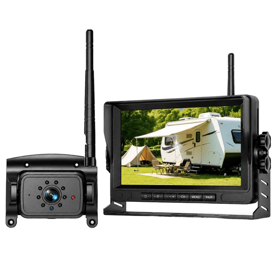 Wireless Shark-fin Fit Backup Camera with 7 inch Quad View Monitor