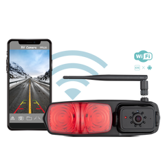 Wireless WiFi Commercial Vehicles Camera with Marker Light red