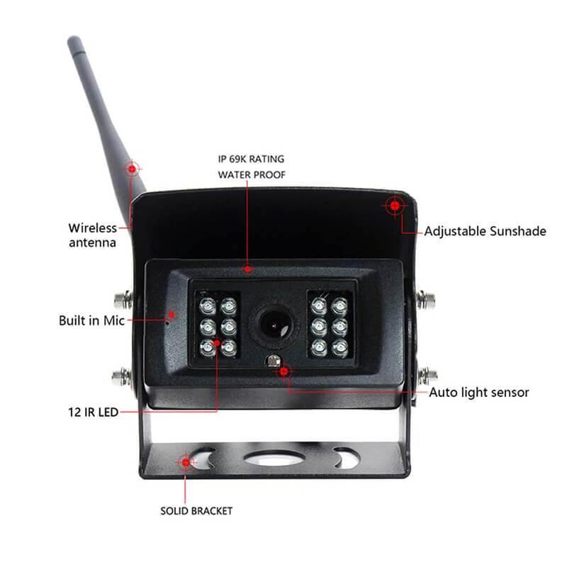 4 Wireless Backup Camera System with 7" LCD Monitor - Ewaysafety