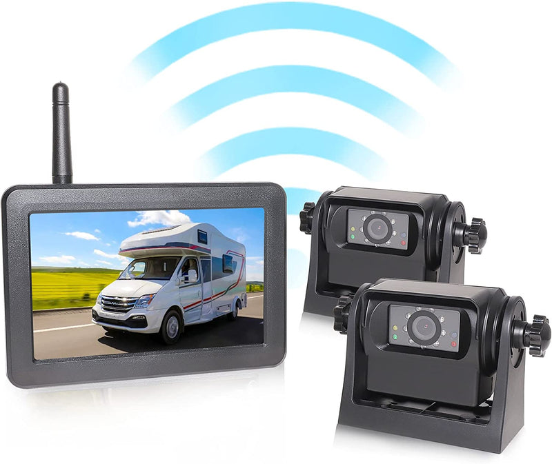 Magnetic Wireless Backup Camera System, Rechargeable Battery Hitch