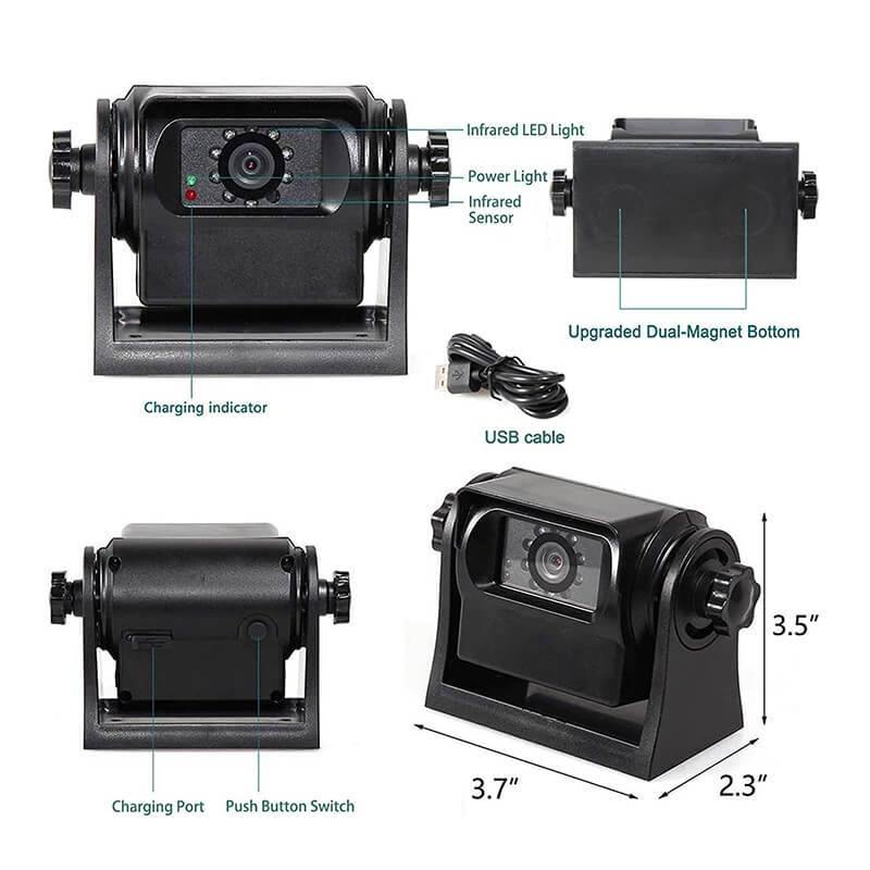 Magnetic Wireless Hitch Backup Camera with LCD Monitor – Ewaysafety